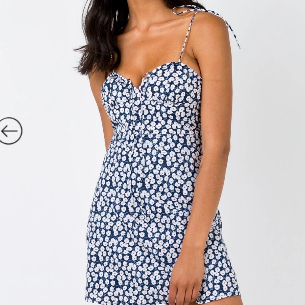 Princess Polly Blue Flowered Dress